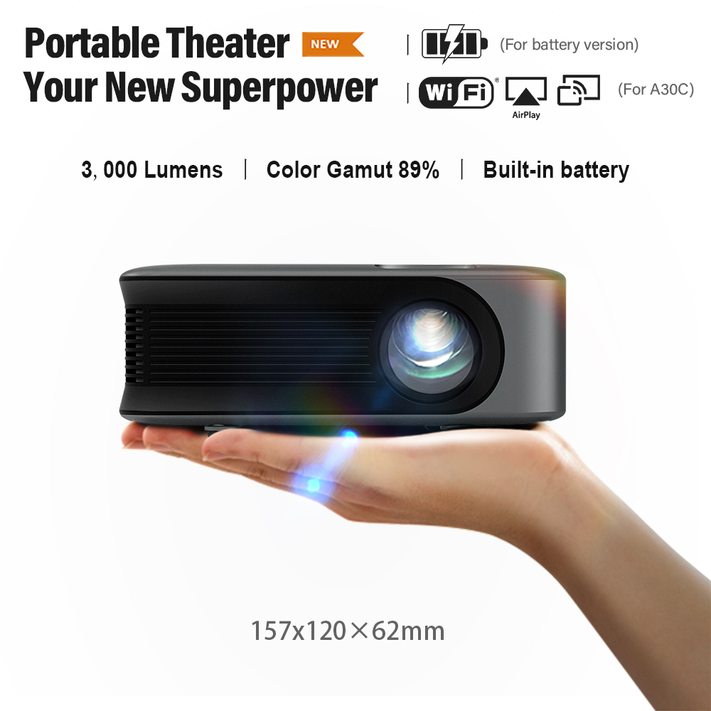 AUN A30, video proiettore portatile per cinema ovunque a soli 41